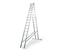 ALTIPESA Escalera Profesional de Aluminio transformable Apoyo-Tijera con Base un Acceso 2 x 16 peldaños Serie bis