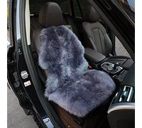 Altlue Fundas Asientos Coche Piel De Oveja Auténtico Funda Asiento Coche Piel De Cordero para Asientos Delanteros De Coche SUV Camión Universales (una Pieza) (Color : Blue Gray)