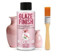 Alto Brillo Esmalte Ceramica, Barniz Arcilla Secado al Aire, Incluye Pincel, Acabado Esmaltado Brillante, Brillo Duradero, Resistente Al Agua y Al Desgaste, para Arcilla, Yeso y Cerámica, 100ml