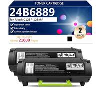 Alto Rendimiento 24B6889 Cartucho de Tóner de Repuesto para Lexmark M1246 XM1246 Impresoras, Transparente y Duradero, con Chip,Black-2 Pack