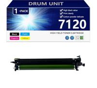 Alto Rendimiento 7120 Tambor de Repuesto para Xerox VersaLink C7120 C7125 C7130 Impresoras, Impresión Nítida y Duradera,BCMY-1 Pack