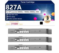 Alto Rendimiento 827A Cartucho de Tóner de Repuesto Compatible con CF300A CF301A CF303A CF302A para HP LaserJetM880z /M880Z/M880Z NFC Impresoras, Transparente y Duradera
