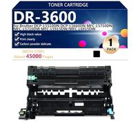 Alto Rendimiento DR-3600 Unidad de Tambor Compatible para Brother DCP-L5510DN DCP-L5660DN MFC-L5710DN MFC-L5710DW MFC-L5915DW MFC-L6915DW Impresoras, 45000 Páginas,Black-1 Pack