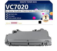 Alto Rendimiento VC7020 Caja de Tóner Residual para Xerox Versalink C7020 C7025 C7030 C7120 C7125 Impresoras, Nítidas y Duraderas,Black-1 Pack