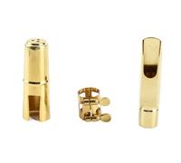 Alto saxofón boquilla kit de boquilla de saxo alto con almohadillas de boquillas e instrumentos musicales de la gorra accesorio para principiante, estudiante, músico (5)