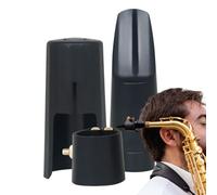 Alto Saxofón Mouthpiece, ligadura clip set, Sax Cover Cap Protector, Instrument Kit with Design for Tone Control and Sound Clarity, Flute, Band, Practice, Rendimiento, 10,6/6,6/4,3 pulgadas