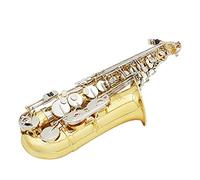 Alto saxofón saxo pulido latón grabado eb botón plano e- plano instrumento de viento de cáscara blanca natural con estuche silvulo silencioso cinturón