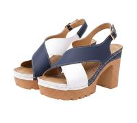 Alto Tacón Sandalias Mujer Cómodo Orthotic Punta Abierta Slingback Reino Unido,Bajo Arch Support Tacón Grueso Medio Para Boda Fiesta