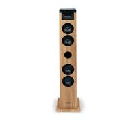 Altoparlante a torre - thomson - nero/legno - bluetooth/cd/usb/sd, 60w