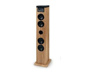 Altoparlante a torre - THOMSON - Nero/Legno - Bluetooth/CD/USB/SD, 60W, Radio FM, Telecomando, Alimentatore 230 V