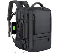 ALTOS OFFICE AND HOME Mochila 45x30x20 cm expandible equipaje de mano 45L para portátil 17 pulgadas impermeable maleta cabina viaje avión compatible con RyanAir/Vueling/EasyJet/Etc. cuero sintético