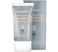 Altruist dermatológico Fluido protector solar FPS 30, protección UV diaria para el rostro, no graso, sin perfume, vitamina E, resistente al agua, para piel sensible, tamaño viaje 50 ml