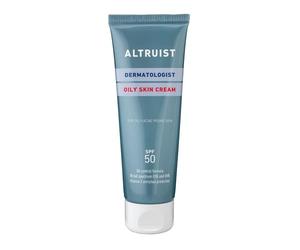 Altruist Dermatologist Crema para pieles grasas SPF 50, crema hidratante para pieles grasas y propensas al acné, vitamina E, sin perfume, no grasa, 50 ml