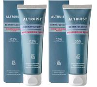 Altruist Fluido hidratante FPS 50, Protección UVA/UVB de amplio espectro, Fórmula antiedad, Ácido Hialurónico, Niacinamida y Vitamina E, Hidratante, No grasa, 50 ml (Paquete de 2)