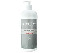 Altruist Protector solar dermatológico FPS 30, Ultra UVA PPD 39 de 5 estrellas, vegano, sin perfume, protección solar resistente al agua para piel sensible, botella de 1litro