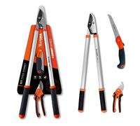 Altuna - Kit de Poda - Incluye Tijera de Poda a 2 Manos + Tijera 1 Mano para Jardín + Serrucho Plegable con Dentado Japonés - Tu Pack Ideal para Tener tu Jardín Perfecto - Ideal como Regalo