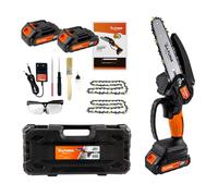 Altuna - Motosierra a Batería 21V con Cadena de Titanio - 800W Potencia - Capacidad de Corte 150mm - Incluye 2 Baterías de Litio - Ligera y Compacta - Maletín y Accesorios Incluidos - AF 150