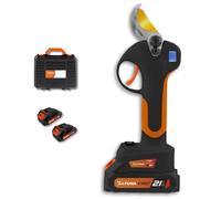 Altuna - Tijeras de Podar a Batería de Titanio - Motor Brushless - Corte 19/28mm - Con Pantalla Display - Incluye 2 Baterías 21V - Empuñadura Bimaterial - Maletín y Accesorios Incluidos - AF28