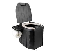 Altura cómoda diseñada para mayor comodidad en todas las alturas. Este inodoro portátil es particularmente beneficioso para personas con problemas de rodilla. Facilidad de uso durante el uso.