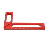 Altura de aleación de aluminio de forma cuadrada de carpintero de carpintero medición de una regla de ángulo recto de 90 °, regla, regla con escala clara, para ingenieros