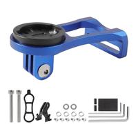 ALU Soporte Manillar Bicicleta para Garmin Edge 530 540 520 510 500 200 130 25 20 840 830 820 810 800 1000 1030 1040 Plus Explore 2 con Soporte Bici de Montaña para Luces y Cámara Acción - Azul