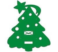Alubox 08 miaplalbnatcomve frontal intercambiable para buzón Mia con dibujo árbol de Navidad, verde