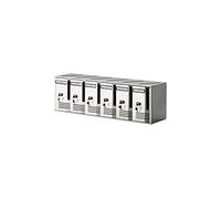 Alubox 2736040 C/6 Alubox - Paloma postal (6 cajas, 62 x 30 x 17,5 cm), color plateado