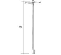 Alubox Poste De Soporte Para Buzón América/Topolino Color Negro 202360
