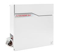 ALUBOX Urania Buzon Exterior Moderno de Acero y Chapa galvanizada 37x37x11 CM Placa Personalizada y Cerradura Buzon Antirrobo Buzones de Correos Exterior FABRIGADO EN Italia (Blanco)