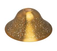 ALUCSET Pantalla de lámpara de pie de repuesto para pantalla de lámpara de pie, 12.2 x 4.9 x 7.5 pulgadas, apertura de montaje de 1.65 pulgadas, diseño moderno de estrellas (exterior de latón amarillo