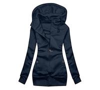 Alueeu Chaqueta para Mujer Moda Manga Larga con Cuello Redondo Estampado de Paisaje Jersey Informal de Primavera y Otoño Sudaderas con Cremallera Baratas Abrigo