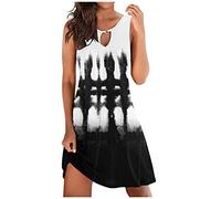Alueeu Vestidos Mujer Verano Elegantes Fiesta Falda con Cuello en V Estampado de Floral Retro Swing Camisola Vestido De PlayaChica Adolescente Vestido Camisola para Mujer Vacaciones