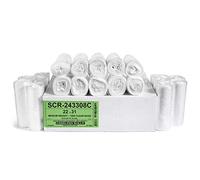 Aluf Plastics 1000 bolsas de basura de alta densidad de 6 micras para el hogar, oficina, baño, papel, poliestireno, bolsas de basura