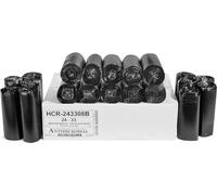 Aluf Plastics 12-16 galones bolsas de basura transparentes (1000 unidades), Negro, 1000
