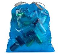Aluf Plastics - Bolsas de basura azules con cordón de 0.8 mil, 30 x 33 pulgadas, paquete de 36 unidades, para el hogar, cocina, baño y oficina