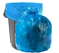 Aluf Plastics Bolsas de basura de 10 litros, color azul, 100 unidades, 1,5 ml equivalentes, bolsas de basura o bolsas de reciclaje de 83,8 x 99,1 cm, latas grandes de plástico, para la industria, el
