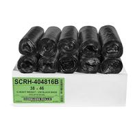 Aluf Plastics Bolsas de basura de 40 a 45 galones, serie Source Reduction, alta densidad, 16 micras (equivalentes), diseñadas para el hogar, oficina, baño, papel, espuma de poliestireno (paquete de