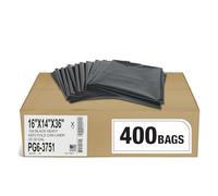 Aluf Plastics Bolsas de basura negras resistentes de 20-30 galones, 1.5 mil, 30 x 36 pulgadas, paquete de 400 unidades, para contratistas, exteriores, construcción y almacenamiento