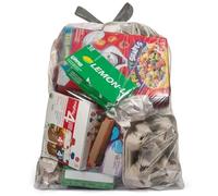 Aluf Plastics - Bolsas de basura transparentes con cordón de 13 galones, 0.7 mil, 24 x 27 pulgadas, paquete de 60 unidades, para el hogar, cocina, baño y oficina