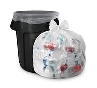 Aluf Plastics Bolsas de basura transparentes de 39 galones - enormes paquetes de 100 unidades - 33 pulgadas x 39 pulgadas - 2.0 milil- Bolsas de basura transparentes resistentes para reciclaje, contratistas, almacenamiento, al aire libre