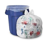 Aluf Plastics Bolsas de basura transparentes resistentes de 55 galones, paquete de 50 unidades, plástico de resistencia industrial equivalente a 1.5 mil, 35 x 55 pulgadas, se adapta a Toter,