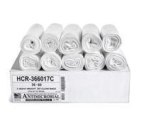 Aluf Plastics HCR-366017C - Bolsas para rollos de papel de alta densidad, selladas, sin núcleo, 55 g, polietileno, 91,4 x 152,4 cm, transparente (paquete de 200)