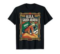 Alula Arabia Saudita Desert Rock Arch National Flag Travel Camiseta