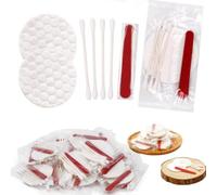 Alula777 - Juego de 100 tocadores de hotel envasados individualmente, kit de higiene desechable con almohadillas de algodón, hisopos de algodón, lima de uñas para maquillaje de moteles, Hogar, juego