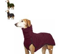 Alulayu Whippet - Jersey de forro polar para perros grandes, cuello alto, camisa de forro polar para perros, abrigo de invierno para perros, forro polar cálido, chaqueta exterior para perros