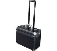 Alumaxx Pilotenkoffer Discovery, Trolley aus Aluminium, Rollkoffer Schwarz, Businesstrolley, Aktenkoffer Maletín de piloto, 48 cm, 34 Liters, Negro (Schwarz)
