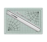 Alumicolor Juego con hoja de pasatiempo, alfombrilla autorreparable y regla AlumiCutter, aluminio, plateado