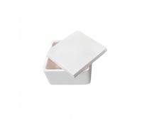 Alumina Rectangular/Square Crucible with Lid - High-Performance Industrial Melting Moulds for Arc and Induction Melting, 0.9-185ml, 1pc(70x70x30mmx110)