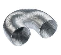 Aluminio Ø 120mm Tubo Redondo Flexible y Extensible Hasta 1.5m, para Campana de Extractor, Ventilación y Acondicionado de Aire