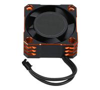 Aluminio 25x25mm 32000RPM Controlador electrónico de velocidad Fuerte ventilador de metal Disipación de calor para coche RC 1/10 1/8 1/12 Escala Coche de control remoto Negro (Negro+Naranja)